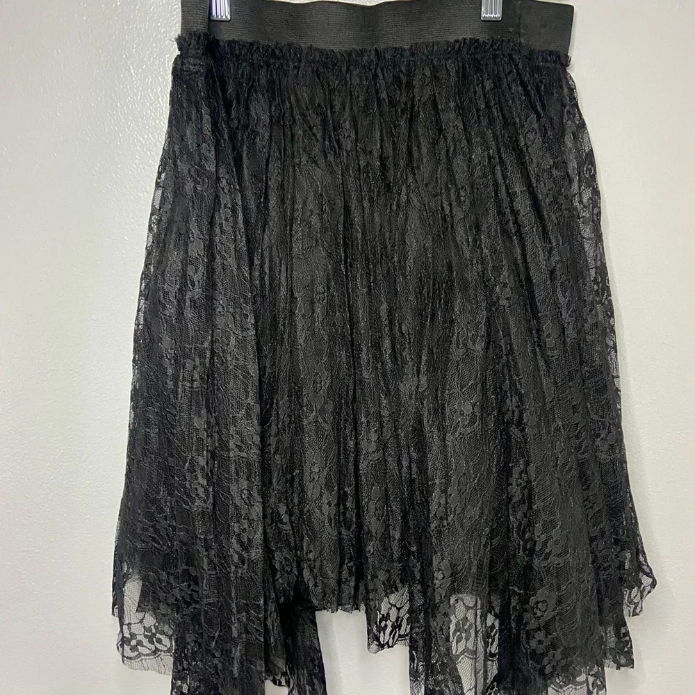 Allen B.‎ By Allen Schwartz Black Lace Midi Skirt